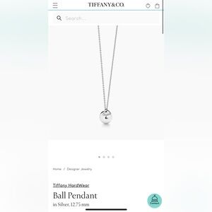 Tiffany & Co. Hardwear Silver Ball Pendant Necklace